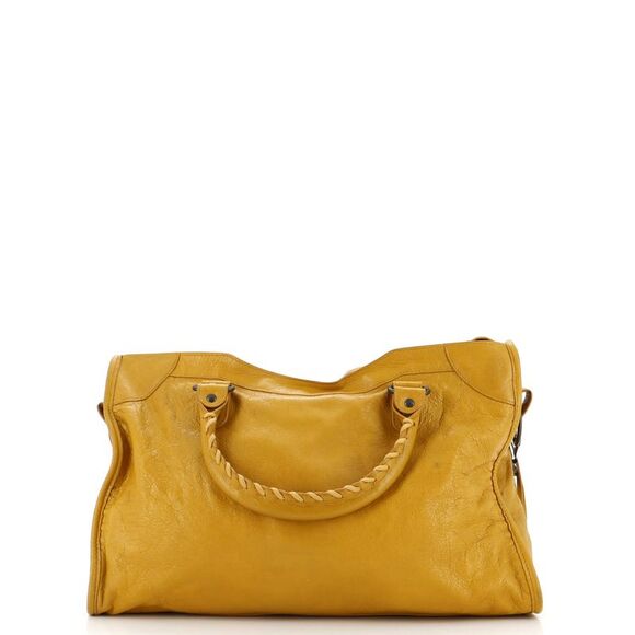 Balenciaga City Classic Studs Bag Leather Medium Yellow - Picture 4 of 10